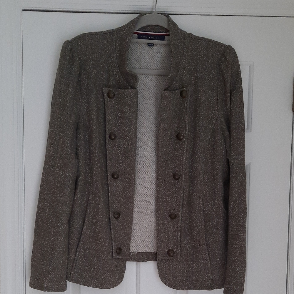 Tommy Hilfiger Women's Green Blazer/Sweater